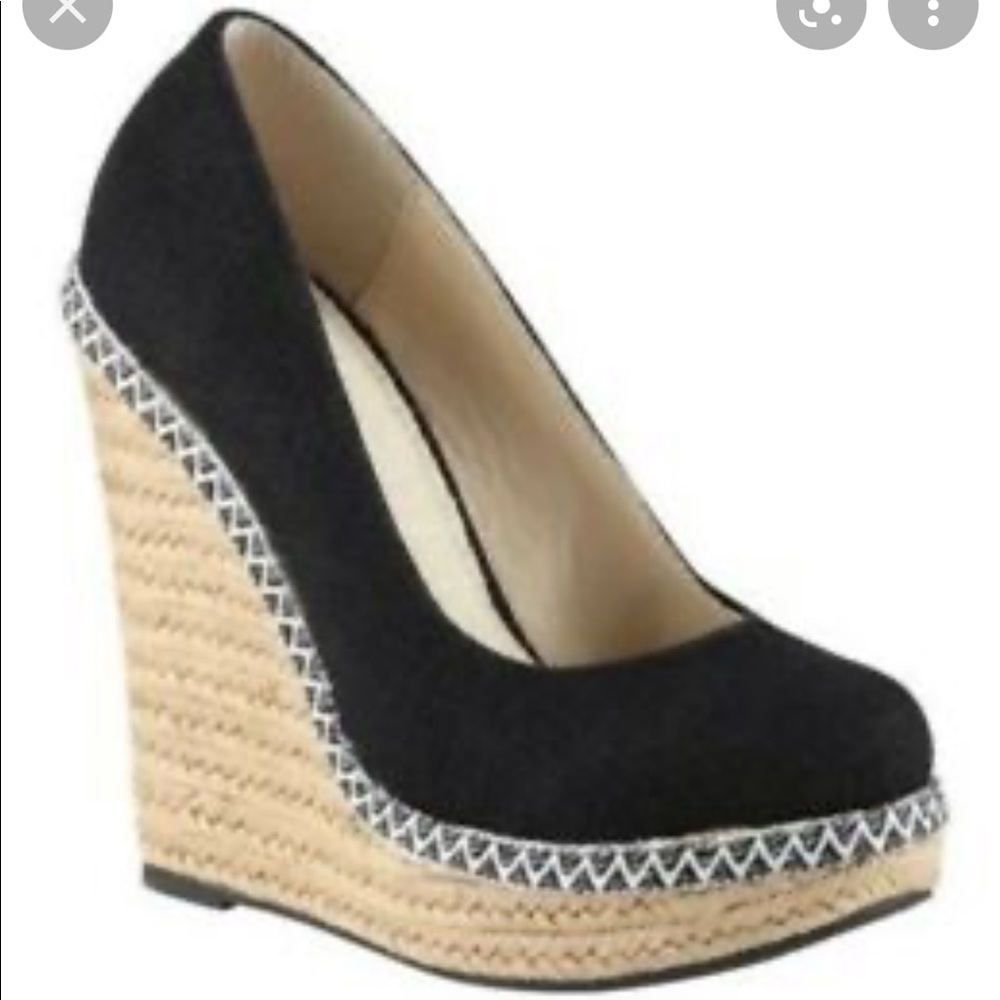 Black Wedge Heels